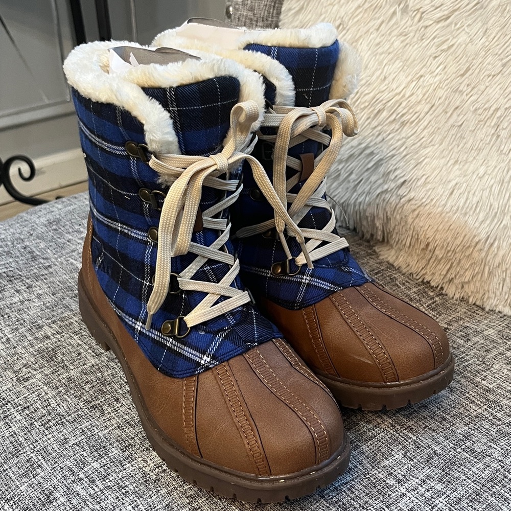 Plaid Boots